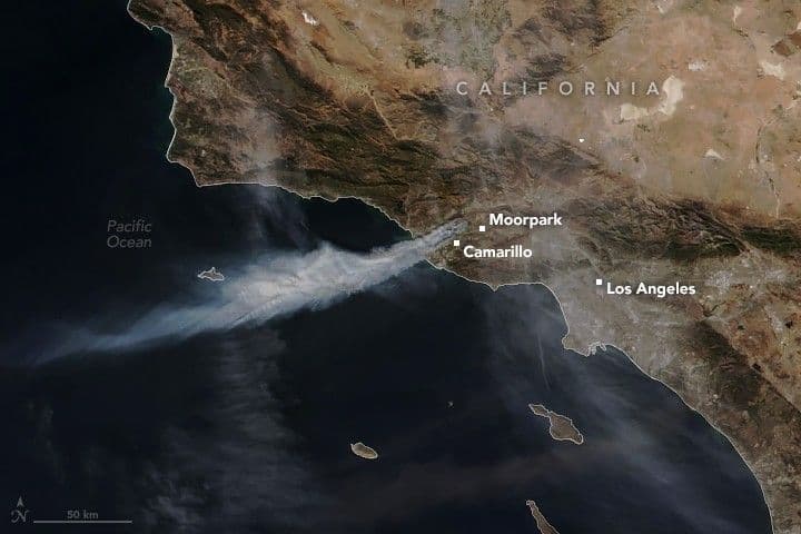 Windblown Smoke in Southern California