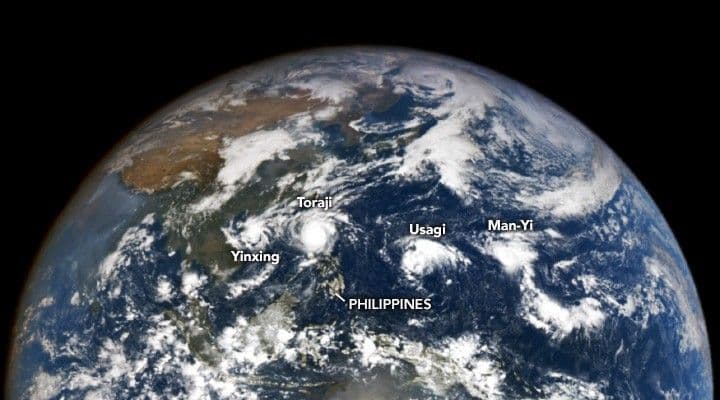 Typhoons Line Up in the Western Pacific