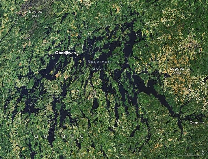 The Many Arms of Réservoir Gouin