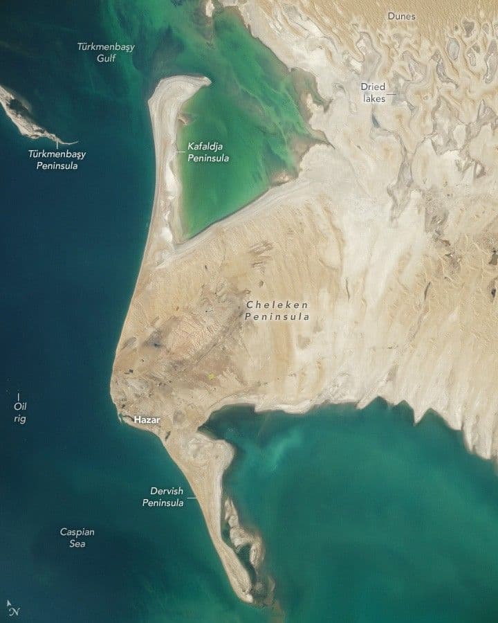 Desert Peninsula in Turkmenistan