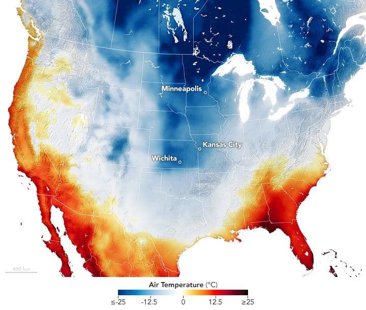 Cold and Snow Wallop the U.S.