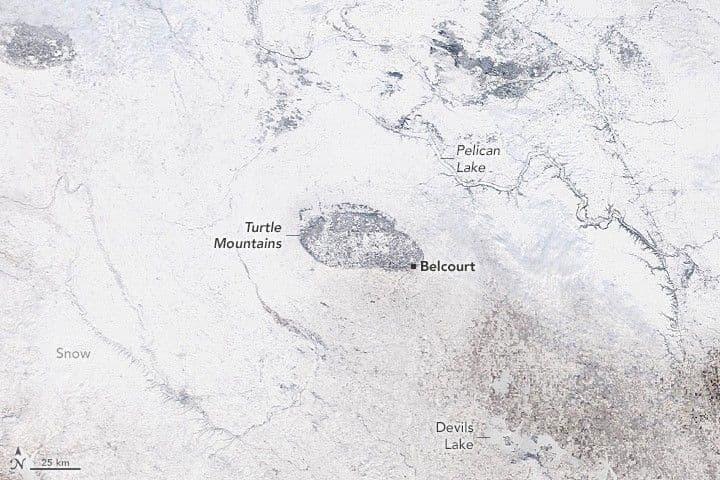 Snow on the Turtle Mountains