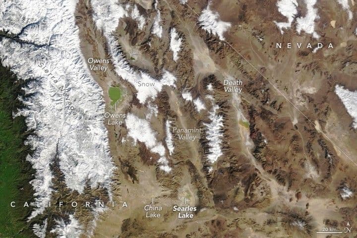 A Network of Dried Lakes
