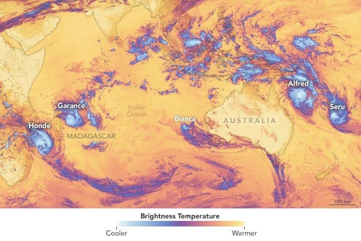 Cyclone Flurry in the Southern Hemisphere
