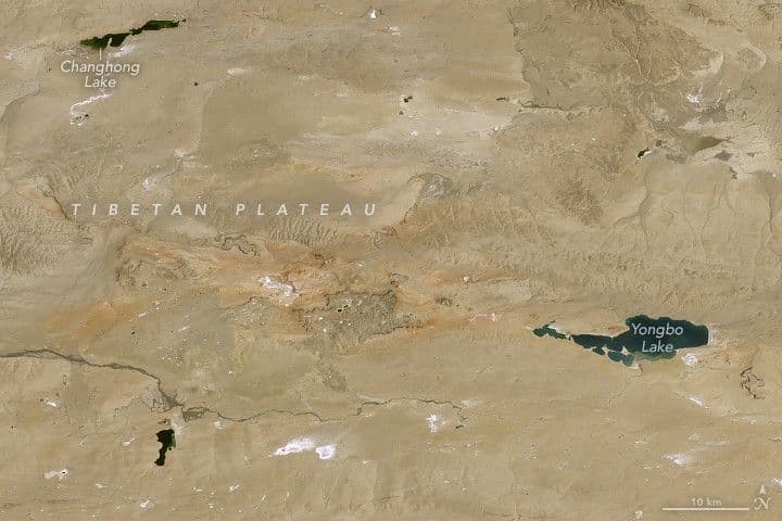 A Proliferation of Lakes on the Tibetan Plateau