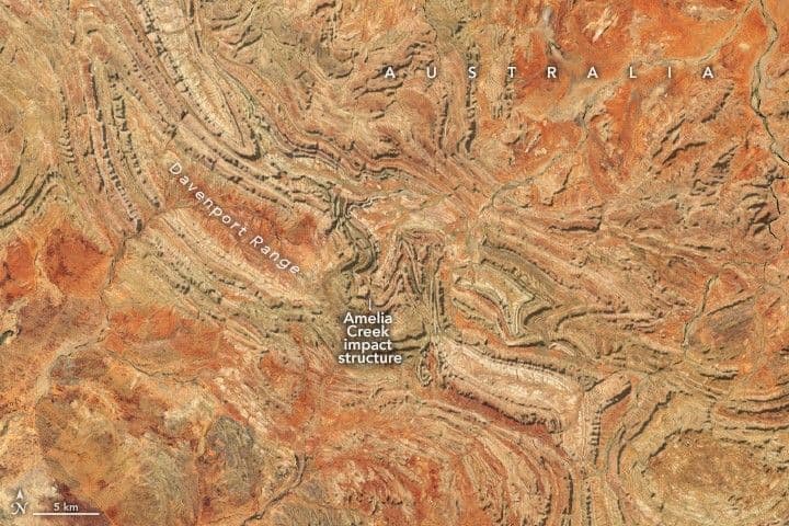An Asteroid’s Bite in an Australian Mountain Range
