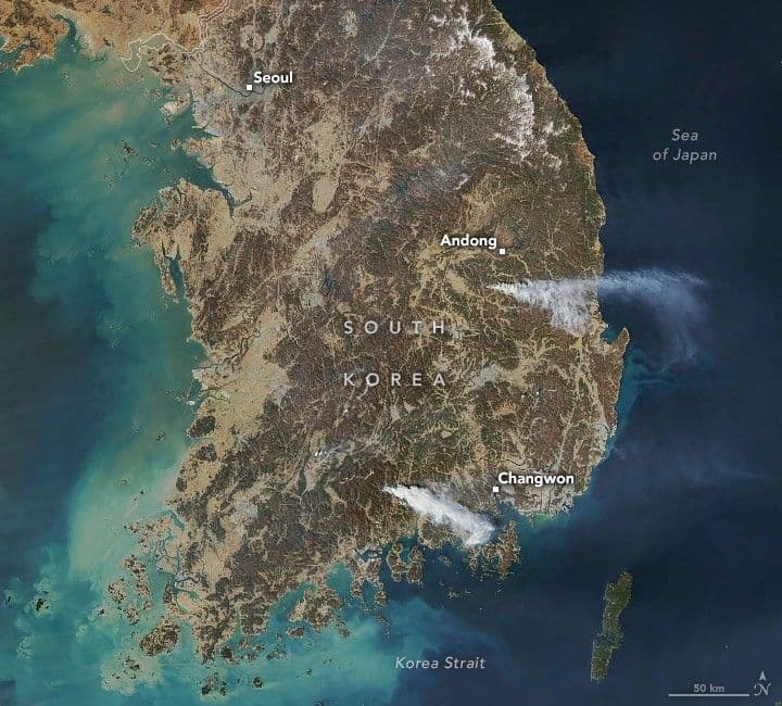 Outbreak of Fire Across South Korea