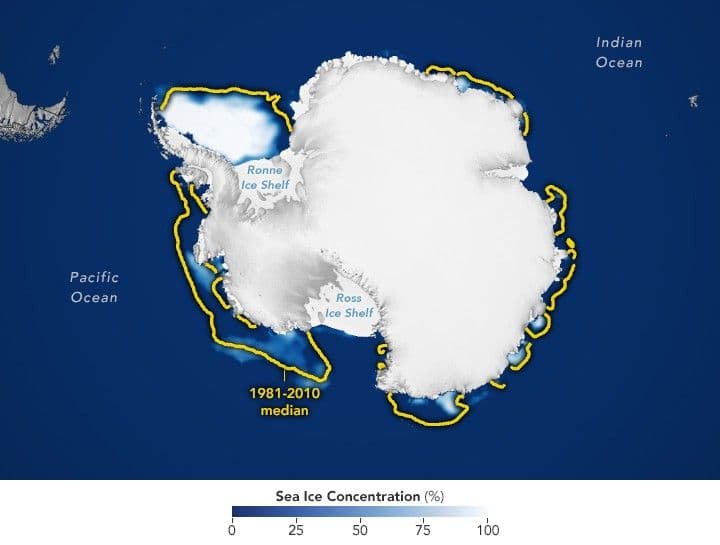Antarctic Sea Ice Plunged in Summer 2025