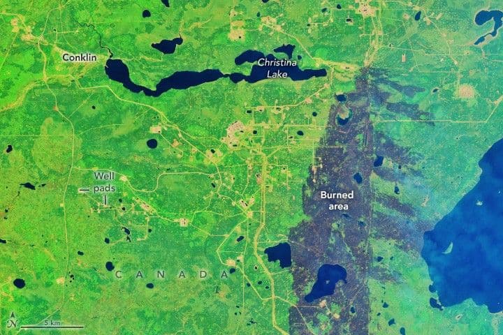 Fires Near Alberta’s Oil Sands