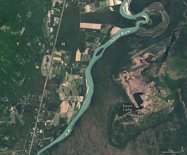 A Slumping Slide Into the Yukon River