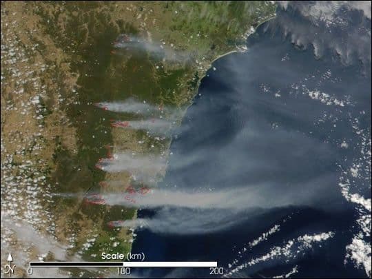 Severe Bush Fires Near Sydney, Australia