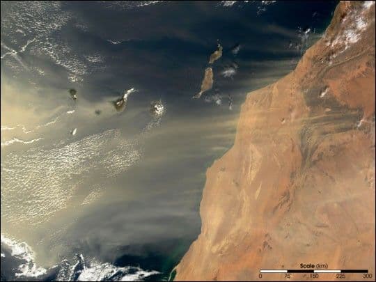 Dust Storm Hits Canary Islands