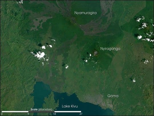Nyiragongo Volcano before the Eruption