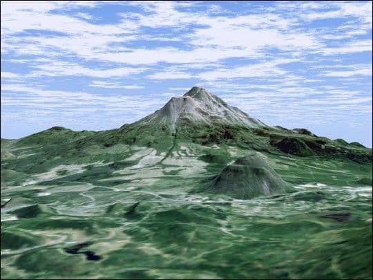 Perspective View, Mount Shasta, California