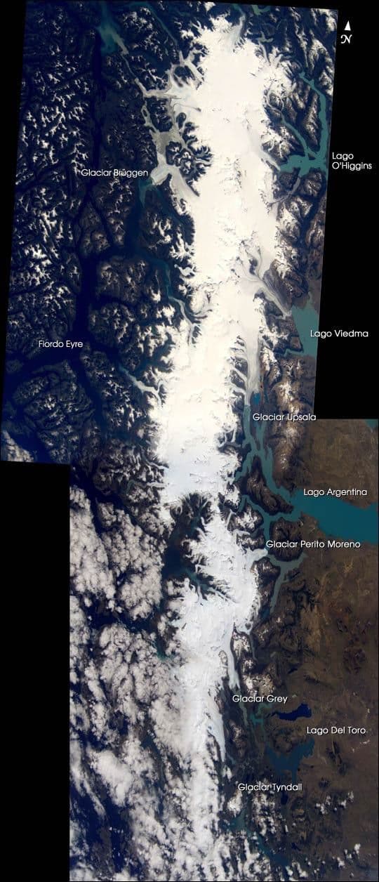 Mosaic of the Southern Patagonian Ice Field