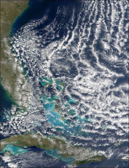 Open-cell cloud formation over the Bahamas