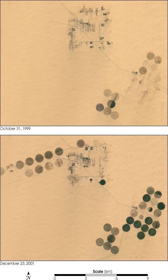 Irrigation in the Heart of the Sahara