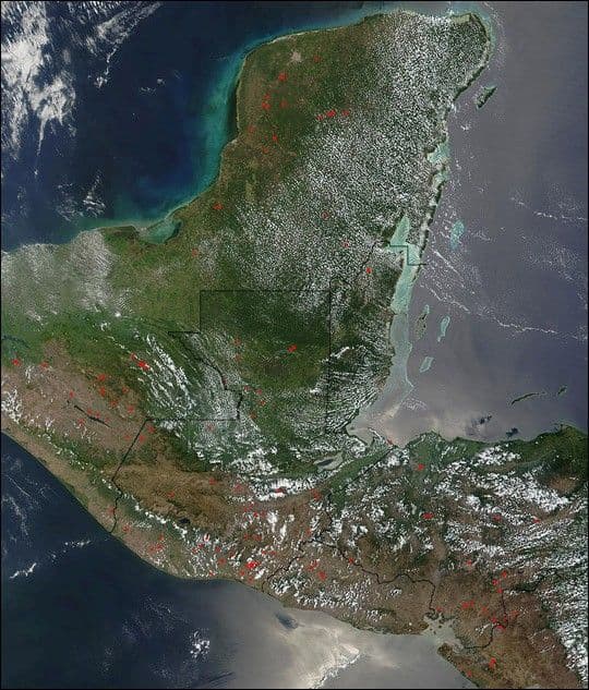 Fires in Central America