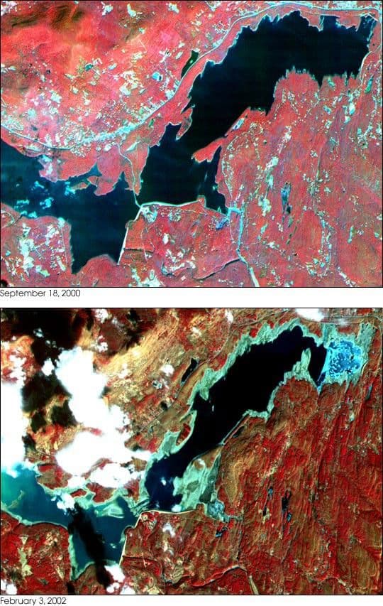 Terra Images Confirm New York Drought