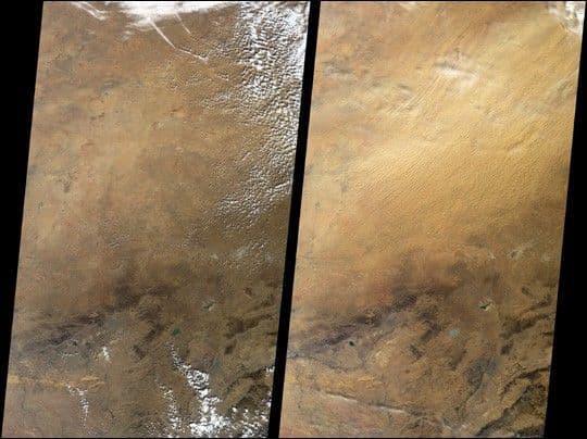 Airborne Sea of Dust over China