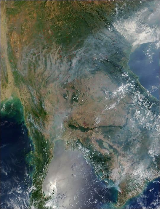 Fires Throughout Thailand, Myanmar, and Laos