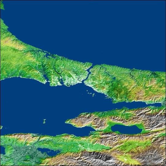 Bosporus Strait and Istanbul, Turkey