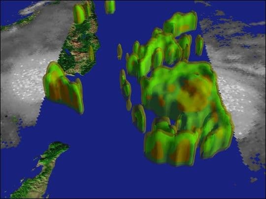 Rainfall Inside Hurricane Hernan