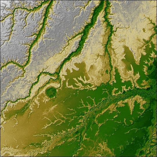 Topographic Map of the Iturralde Structure, Bolivia