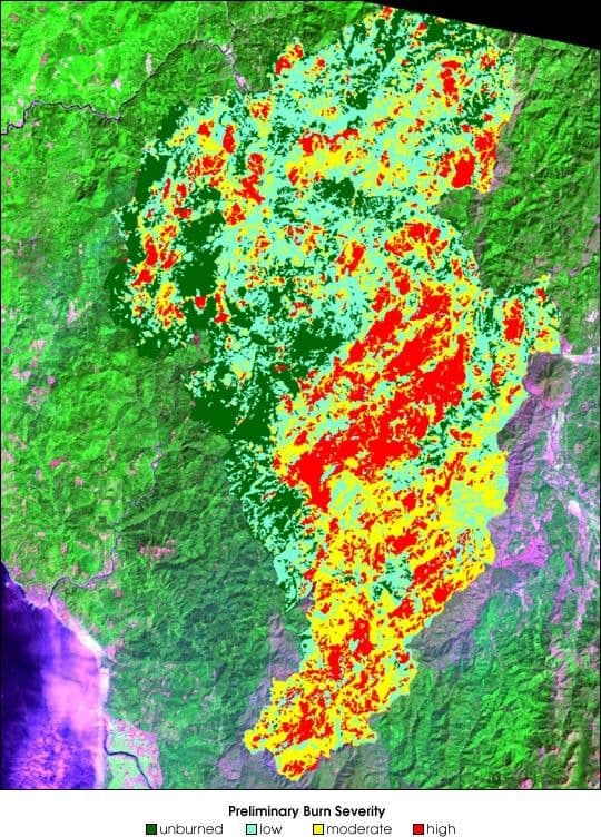 Burn Severity for Oregon’s Biscuit Fire