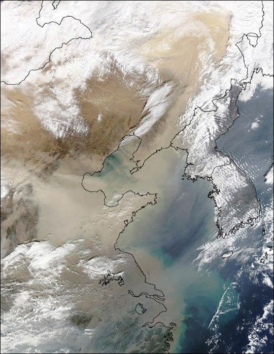 Dust Storm Over Eastern China