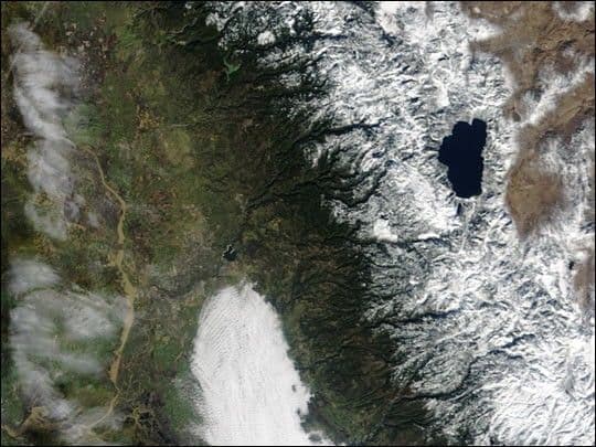 Snow from West Coast Storms