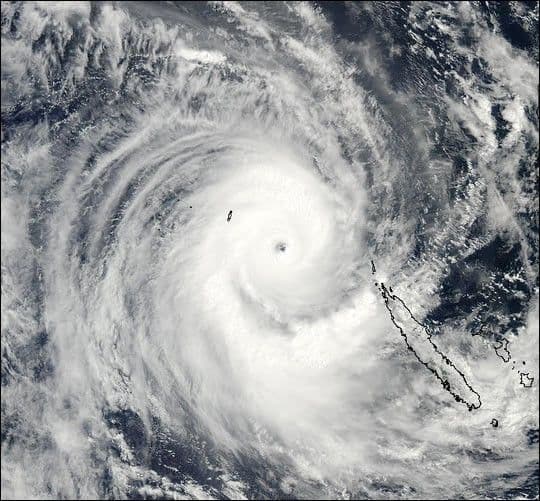 Tropical Cyclone Erica Off New Caledonia