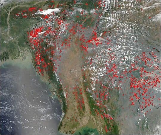 Fires in Southeast Asia