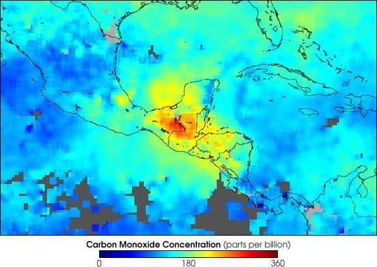 Pollution from Fires in Central America
