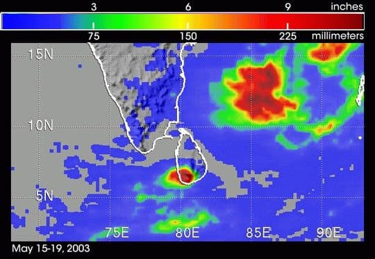Cyclone Brings Flooding to Sri Lanka