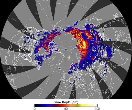 Snow Depth in the Northern Hemisphere