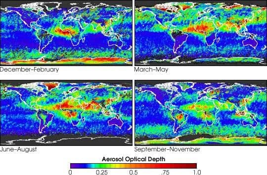 Global and Seasonal Aerosol Distributions from MISR