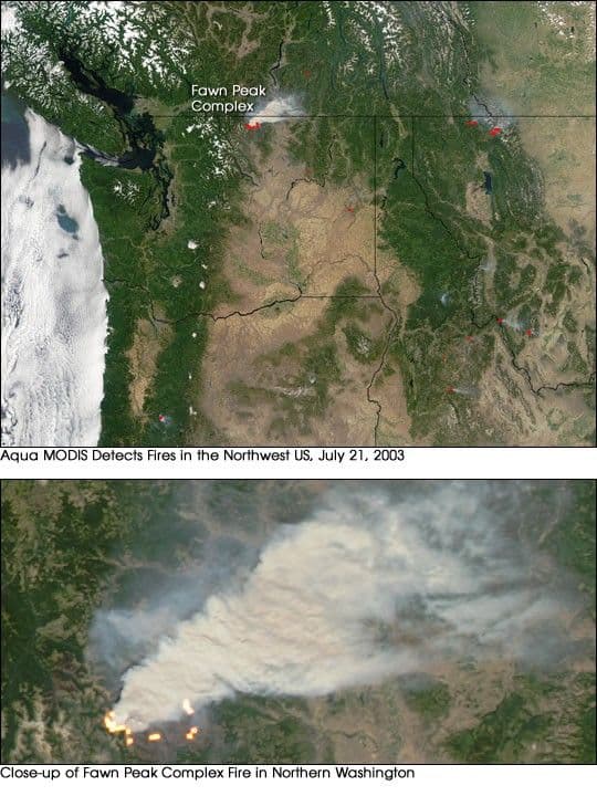 Fires in the Northwest US