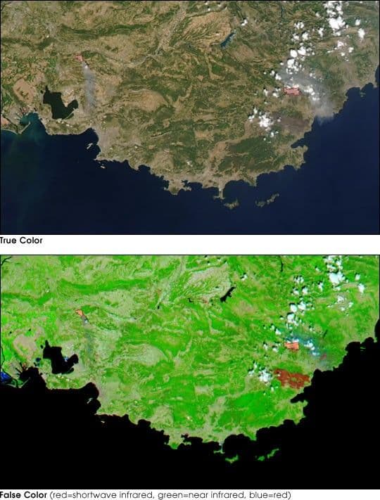 Forest Fires in Southern France
