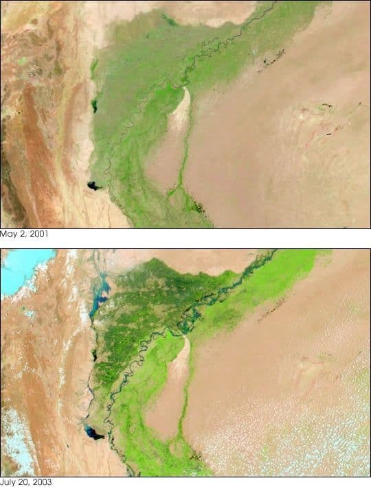 Flooding Along the Indus River