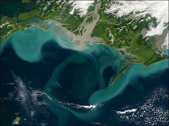 Sediments along the Alaskan Coast