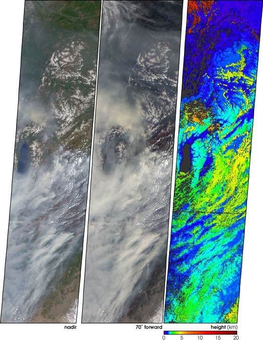 Smoke from Siberian Taiga Fires