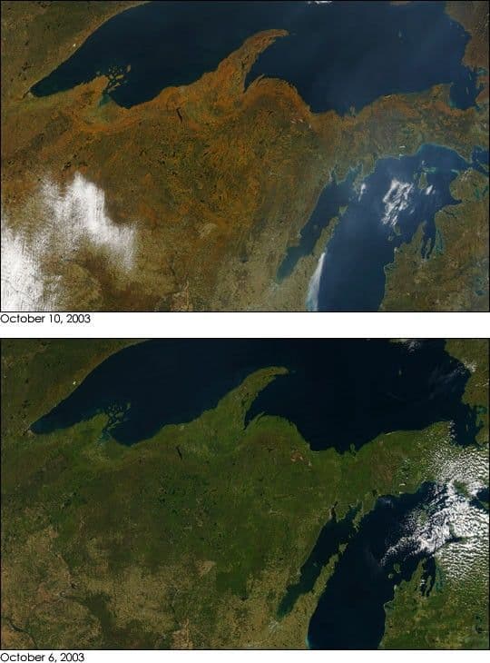 Autumn in Wisconsin and Michigan