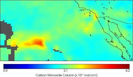 Carbon Monoxide from California Fires
