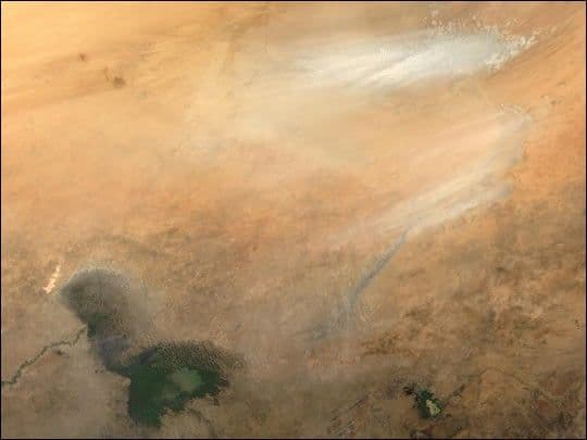 Dust Storm near Lake Chad