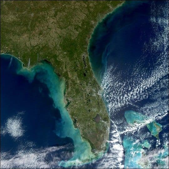 Passing Storms Churn Gulf Coast Waters