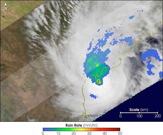 Tropical Cyclone Hits East Coast of India