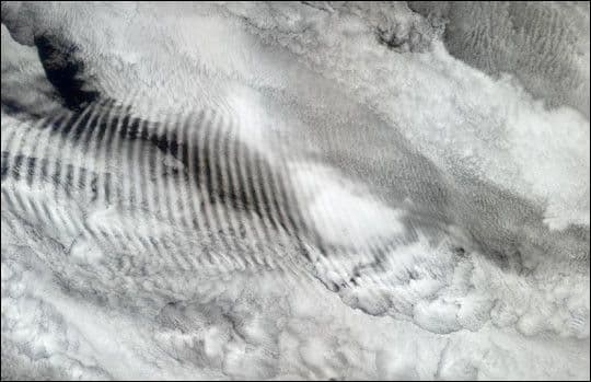 Gravity Waves Ripple over Marine Stratocumulus Clouds