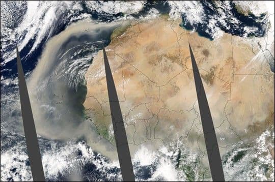 African Dust Blows over the Atlantic
