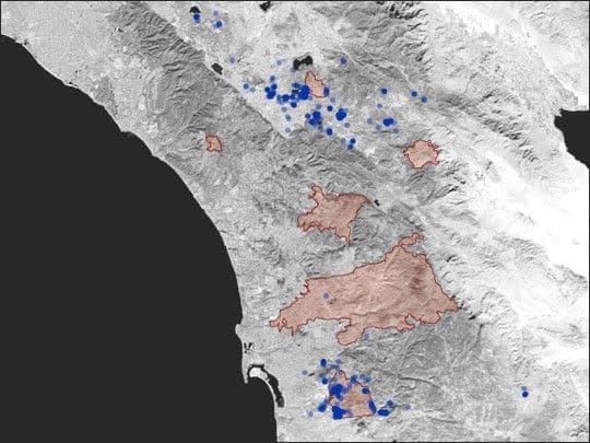 Endangered Species Habitat Damaged by the 2003 California Fires